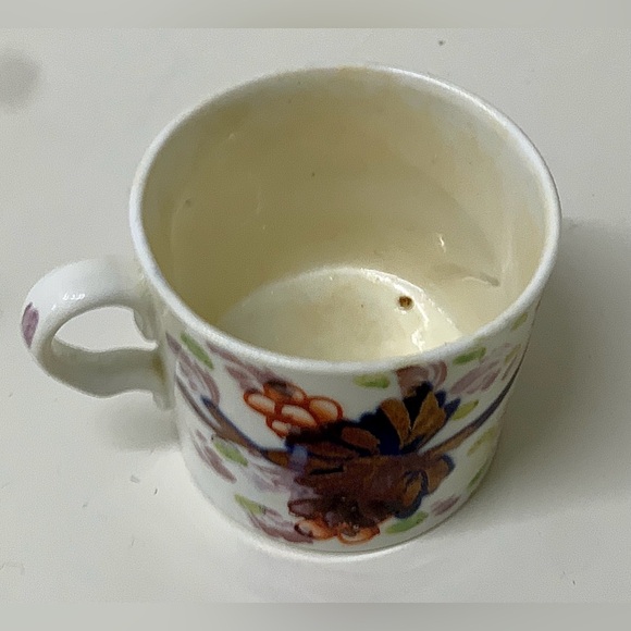 19th Century Antique Gaudy Welsh Grape Pattern Miniature Child’s Mug - Picture 4 of 14